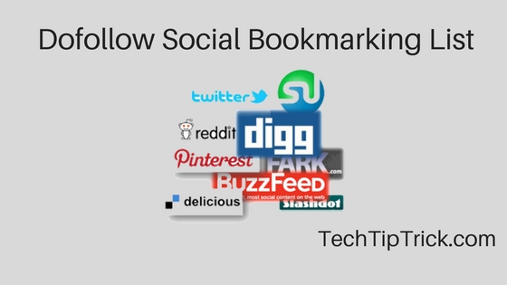 Dofollow Social Bookmarking List 2017