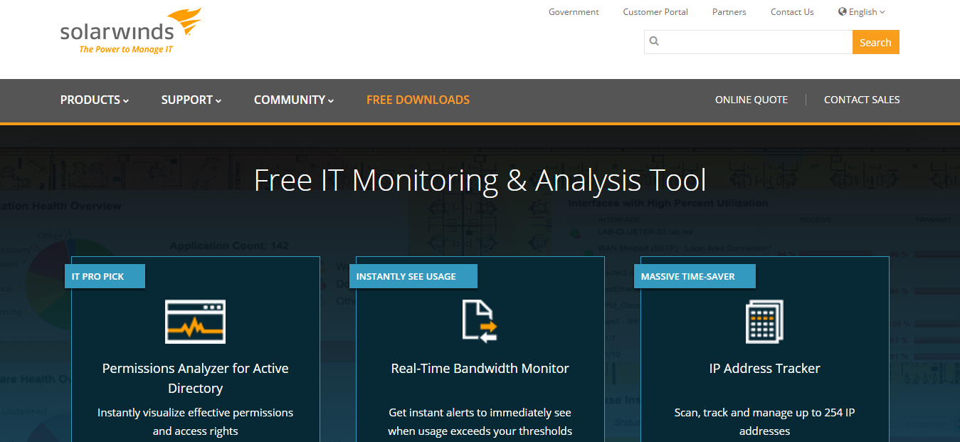 Solarwinds Network Monitoring Tool for Windows 10/7/8