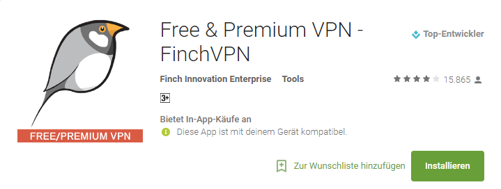 FinchVPN Apps for Android