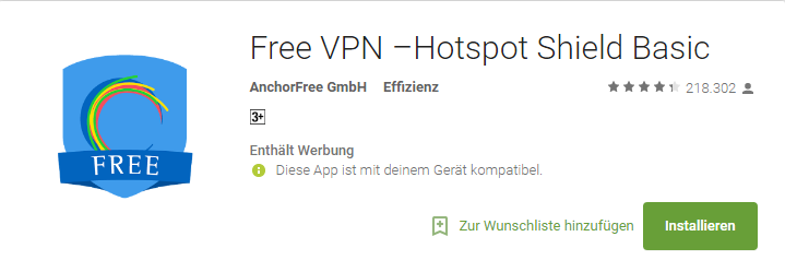 Hotspot Shield Free VPN Apps for Android