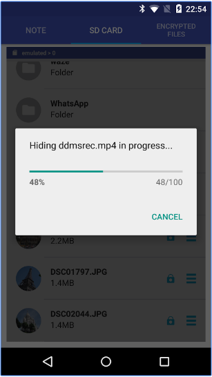 Secrets App for Hide Text Documents Video on Android Phone