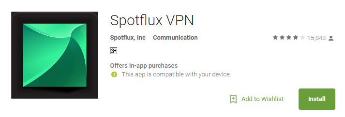 Spotflux VPN Apps for Android