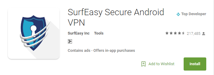 SurfEasy Android VPN Apps