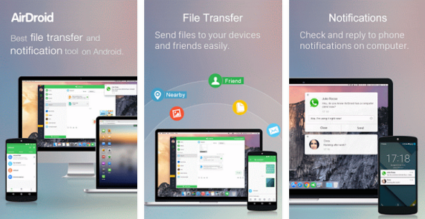 AirDroid Remote access File to Remotely Control Android Phone From Another Phone
