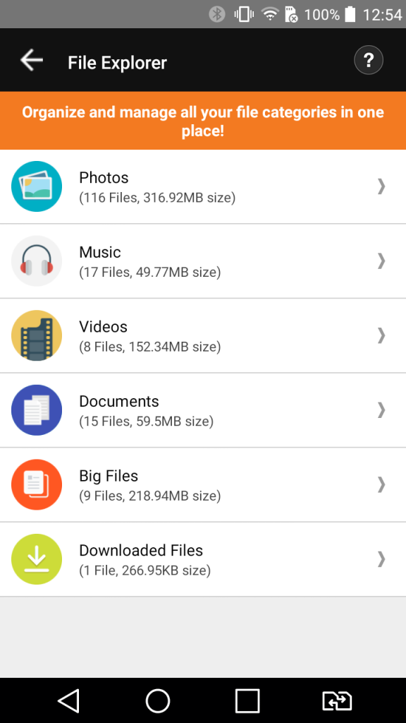 File Explorer android cleanning app
