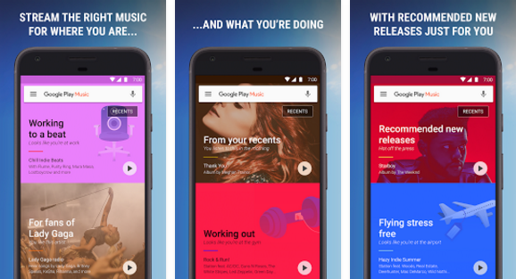 Google Play Music free music downloader app for android