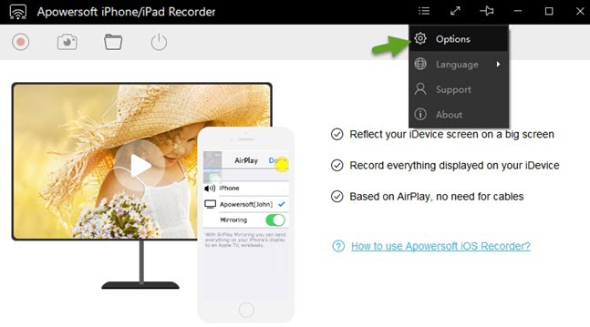 iPhone and iPad Recorder for mirroing iphone to tv