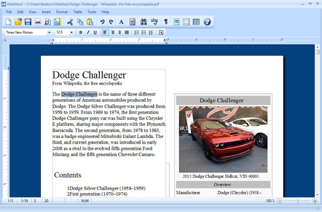 AbleWord - Free PDF Editor Software