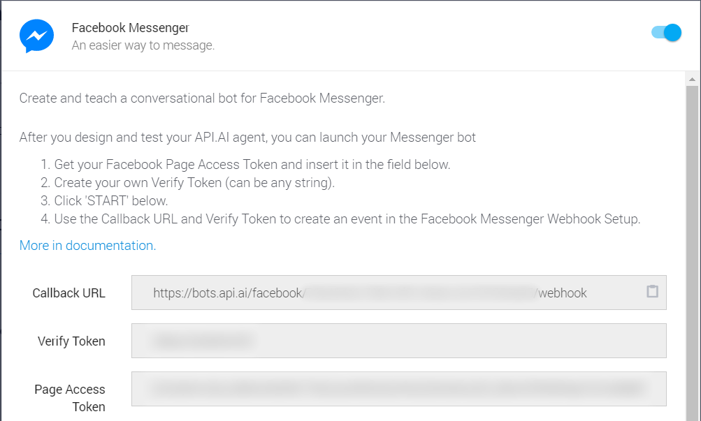 facebook messenger token access