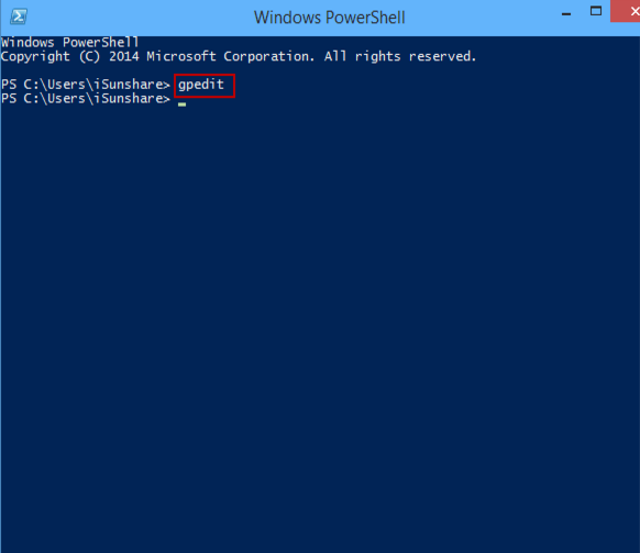 Local Group Policy Editor through Windows PowerShell image