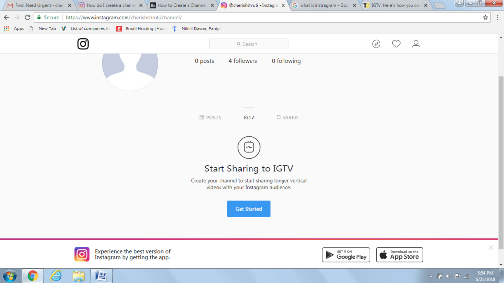 Start sharing on IGTV