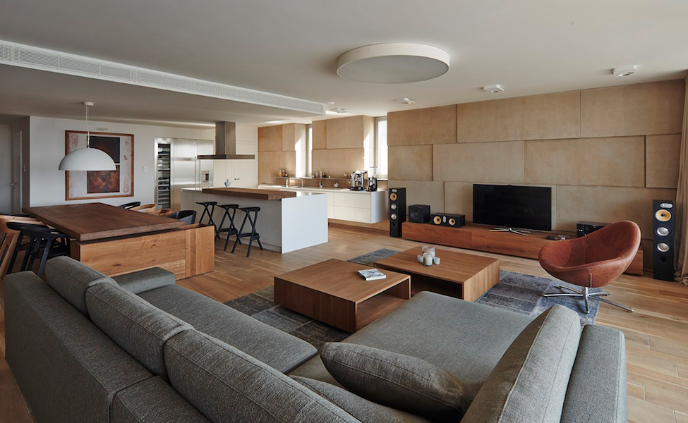 living room in high-tech style