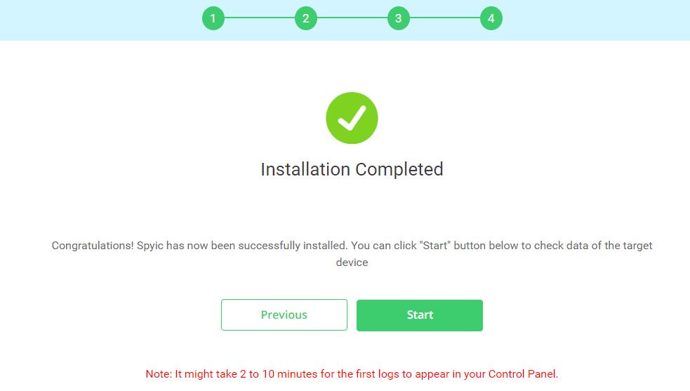 Spyic installation successfully
