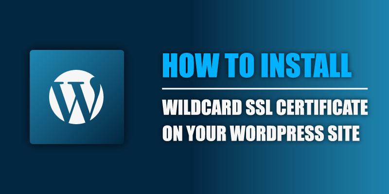 install a wildcard ssl certificate on your wordpress site