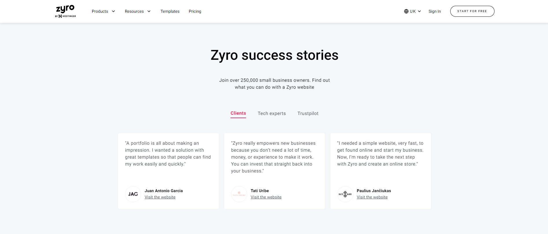 zyro success stories