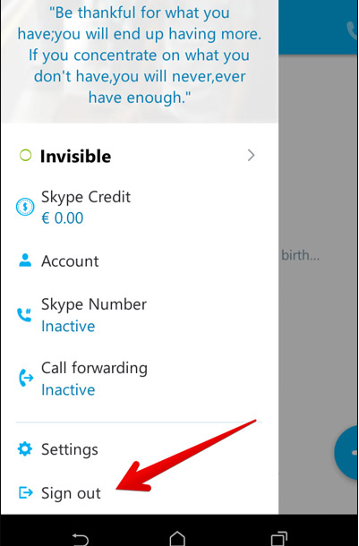 remove skype sign in