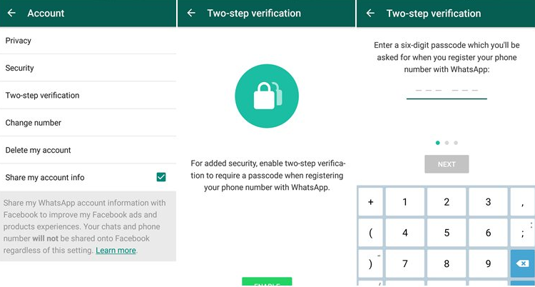 How to Enable Two Step Whatsapp Verification