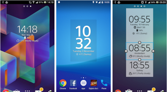 digital clock widgets for android free download