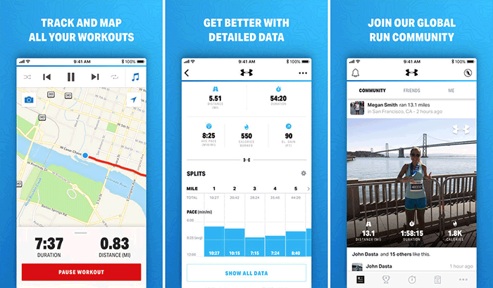 Map My Run best running apps for iPhone