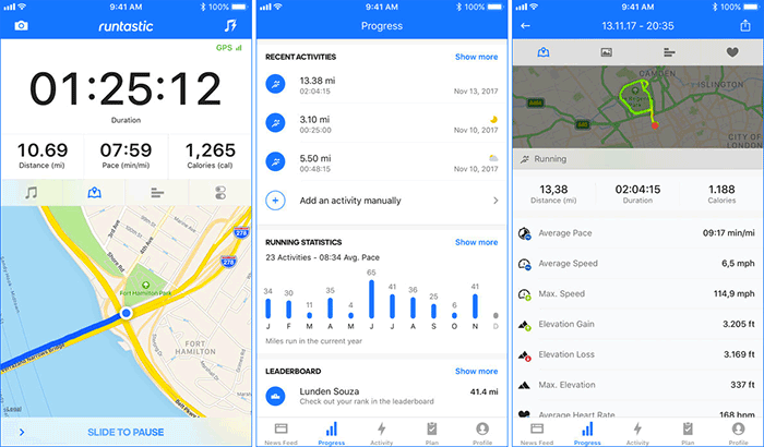 Runtastic iPhone running application