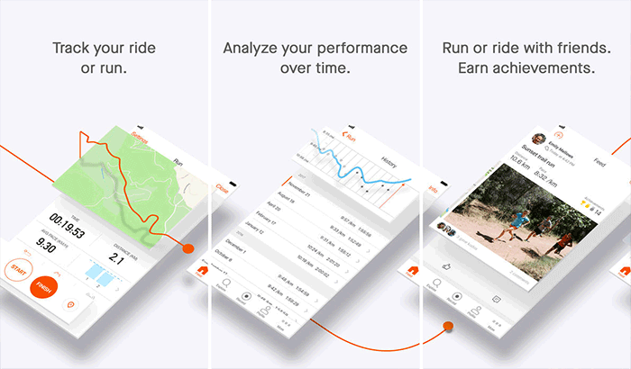 Strava Running and Cycling iPhone running app