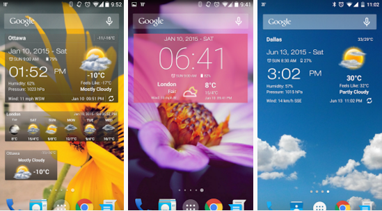 Weather & Clock Widget Android