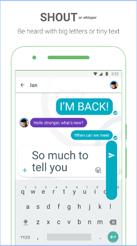 Whisper Shout on Allo Google Messenger