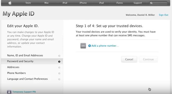 how to enable two step verification for apple id