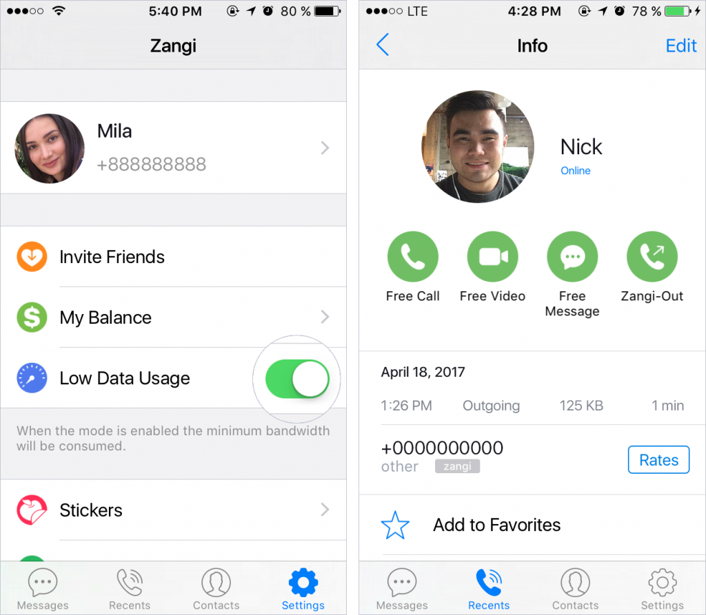 Zangi messenger app