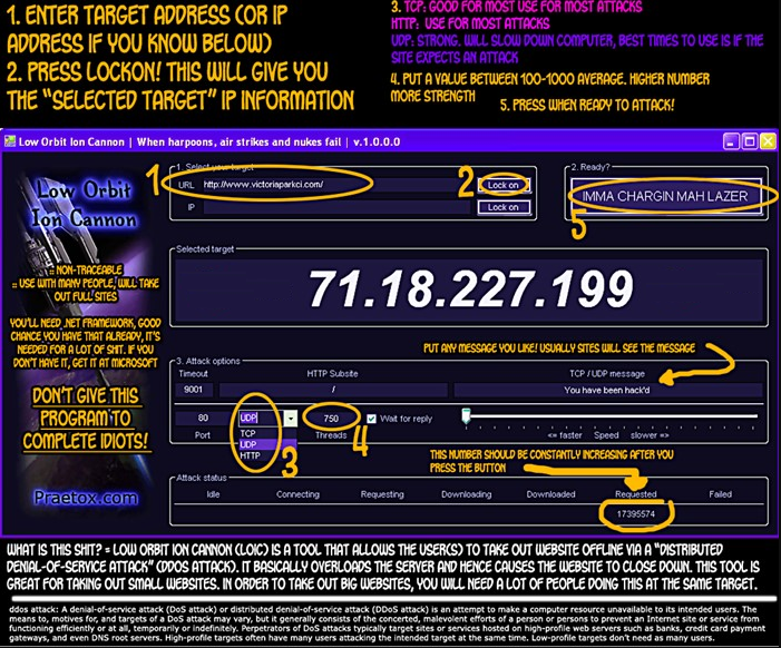 ddos with ip address