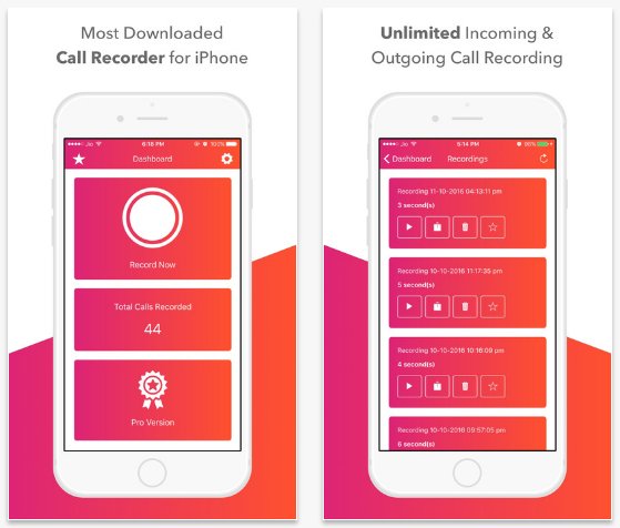 Minimal Call Recorder for iPhone