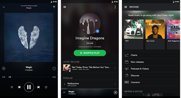 does spotify download music to your phone