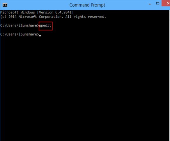Local Group Policy Editor using Command Prompt image