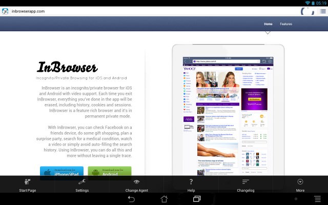 inbrowser prive android browser