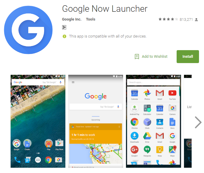 Google Now Launcher App