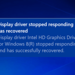 display driver stopped responding and has recovered windows 10