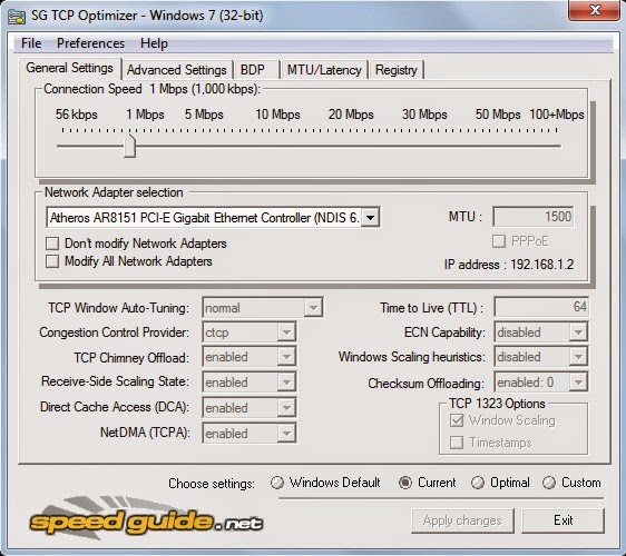 TCP Optimizer Software