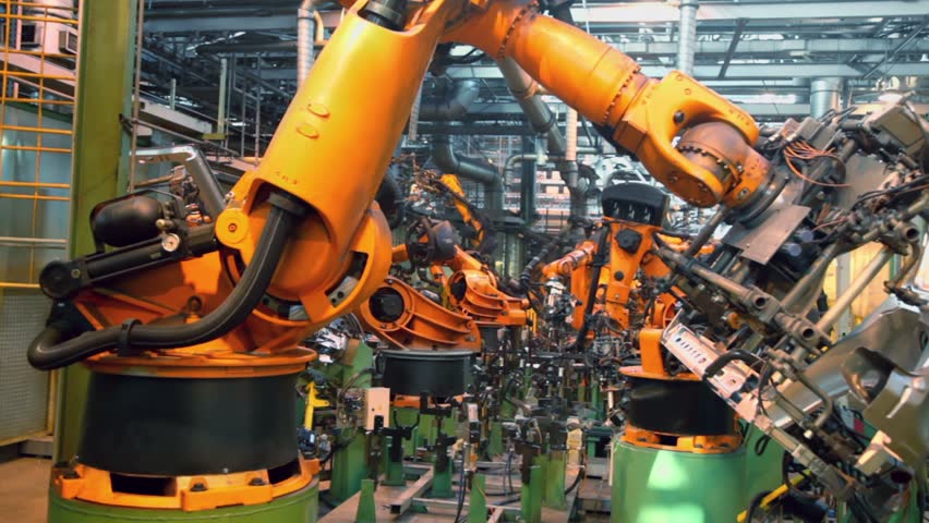 assembly line robots