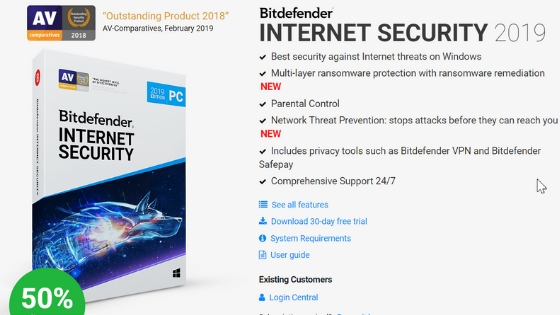 Bitdefender Internet Security 2019