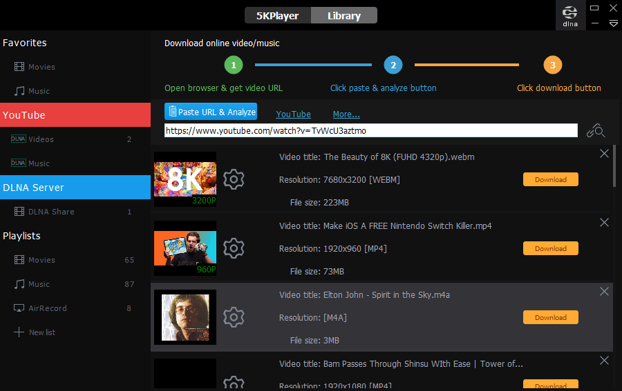 facebook video downloader 5kplayer