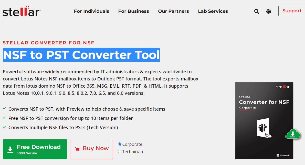 NSF to PST Converter Tool