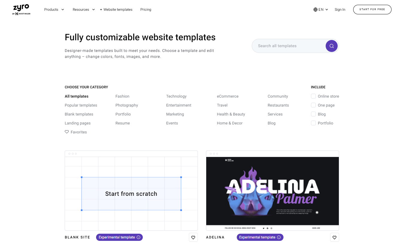 Website templates