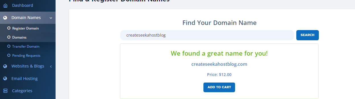 Buy a domain